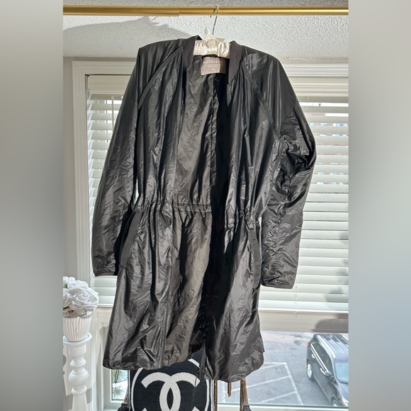 Athleta Dark Green Shimmer Packable Adjustable insulated Parka 💚✈️⛰️🚵‍♀️ - Picture 3 of 13